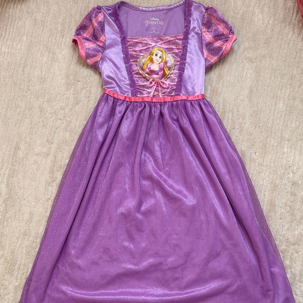 Disney Rapunzel Kids Nightgown Dress - Purple and Pink